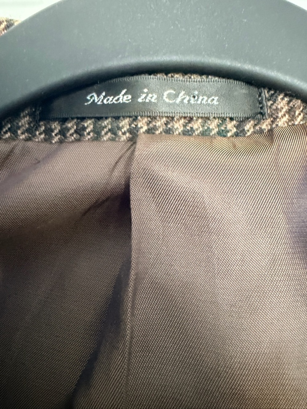 Lauren Ralph Lauren Men's Tan & Brown Houndstooth Sport Coat - Picture 3 of 8